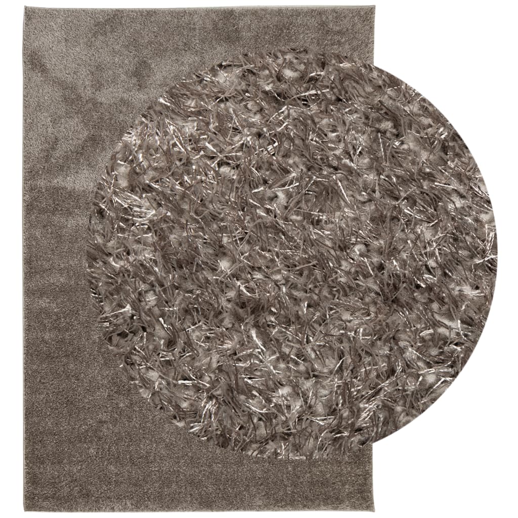 Carpet ISTAN Deep Pile Glossy Grey 120x170 cm