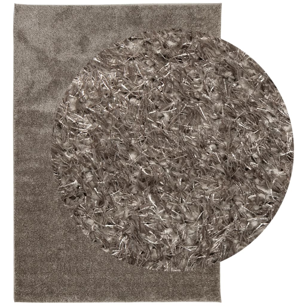 Carpet ISTAN Deep Pile Glossy Grey 160x230 cm