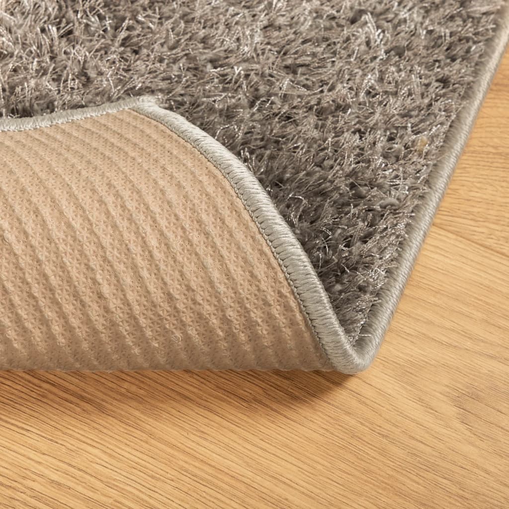 Carpet ISTAN Deep Pile Glossy Grey 160x230 cm