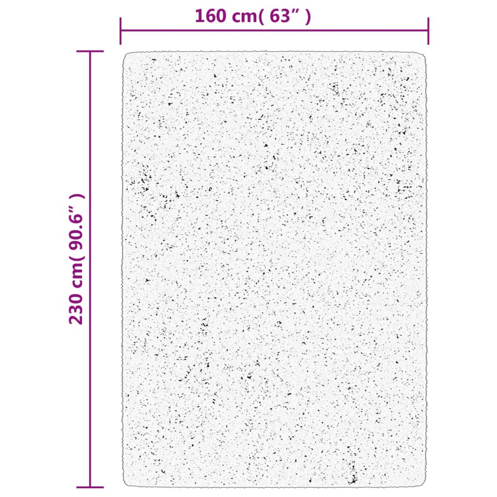 Carpet ISTAN Deep Pile Glossy Grey 160x230 cm