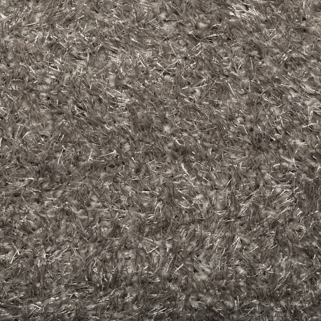 Carpet ISTAN Deep Pile Glossy Grey Ø 160 cm