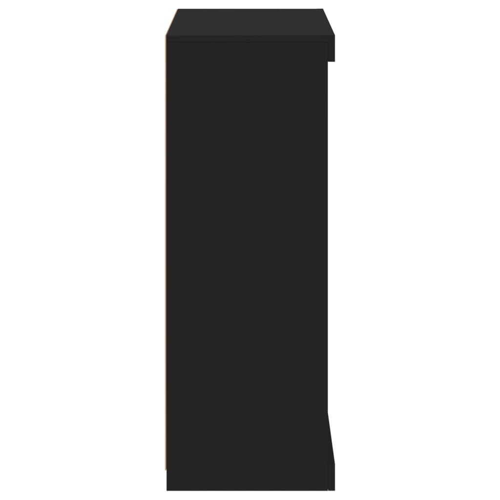 Sideboard mit LED-Leuchten Schwarz 60,5x37x100 cm