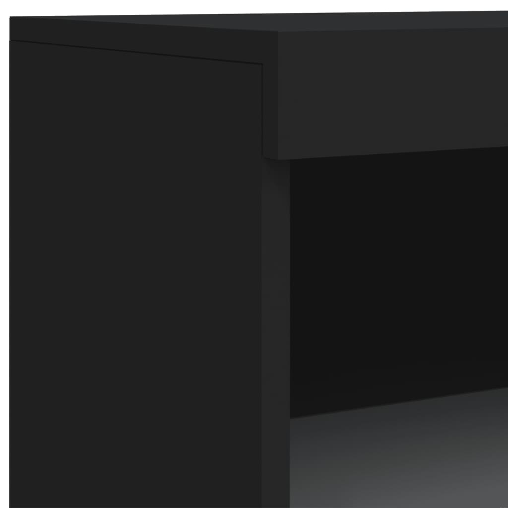 Sideboard mit LED-Leuchten Schwarz 60,5x37x100 cm