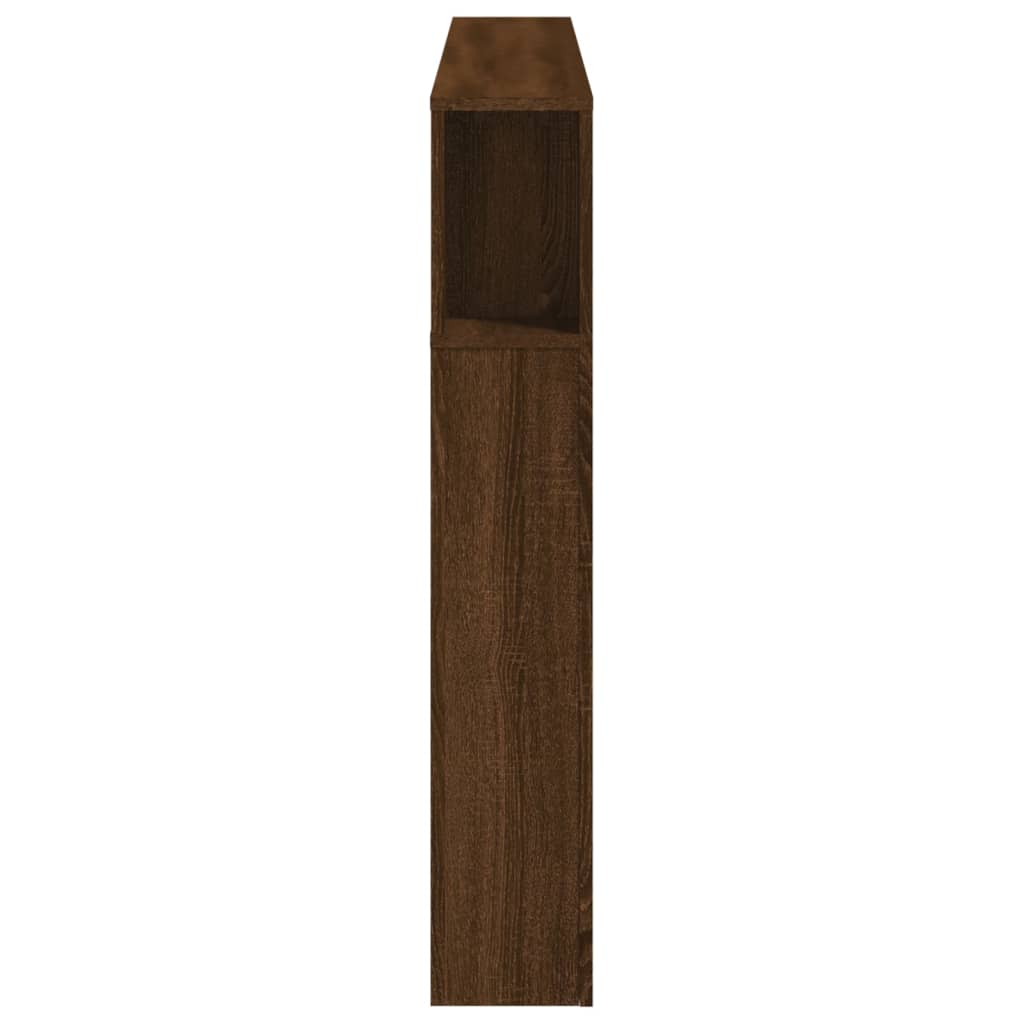 LED-Kopfteil Braun Eichen-Optik 160x18,5x103,5 cm Holzwerkstoff