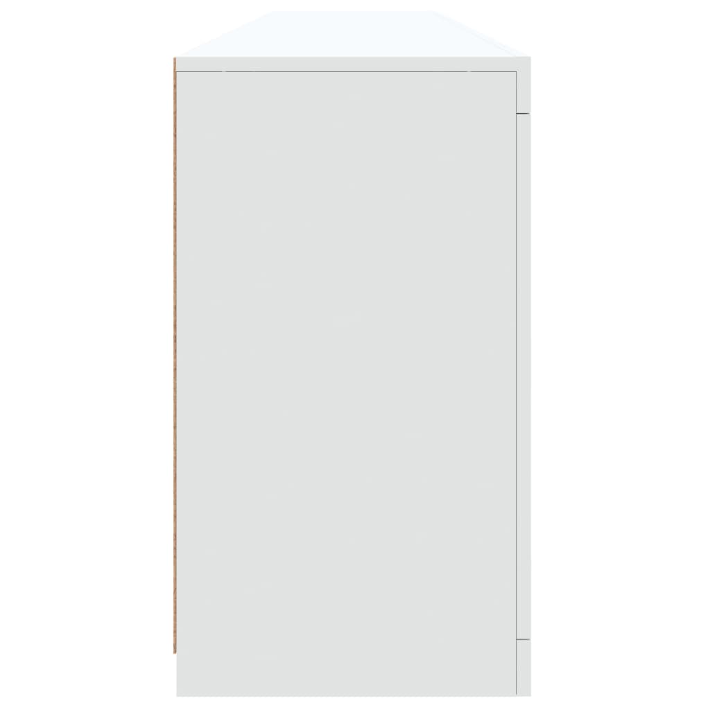 Sideboard mit LED-Leuchten Weiß 202x37x67 cm
