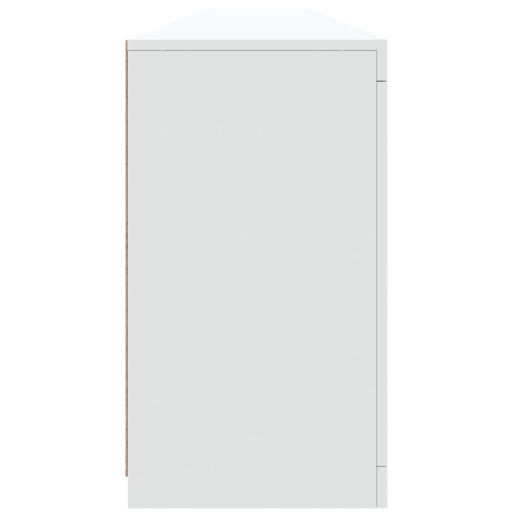 Sideboard mit LED-Leuchten Weiß 283x37x67 cm