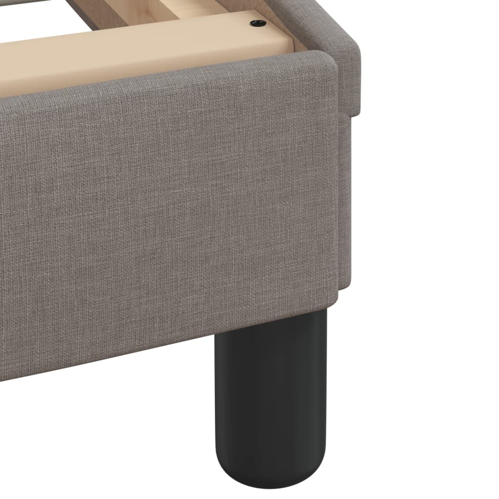 Bettgestell mit Kopfteil "Dover" Taupe 80x200 cm Stoff