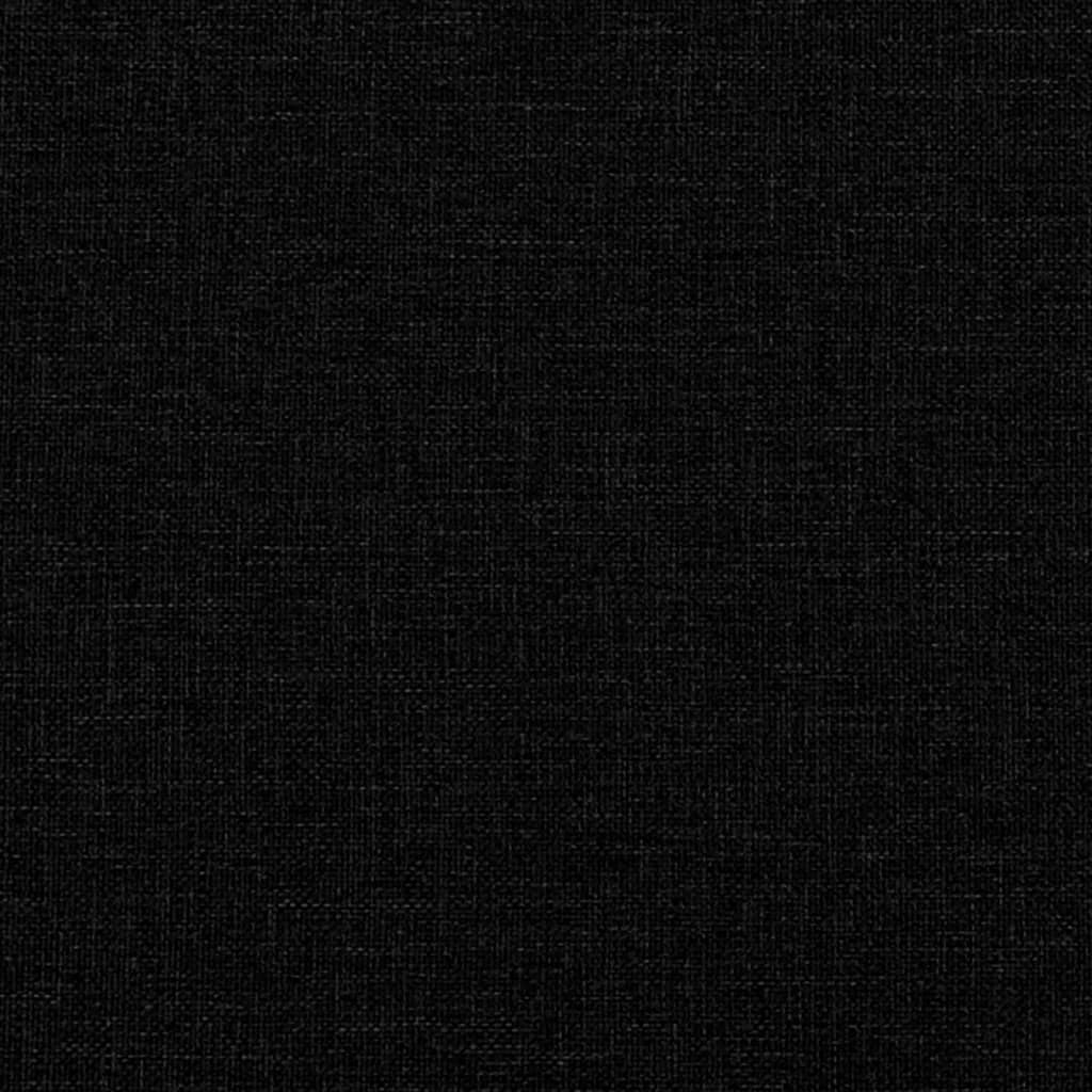 Bettgestell mit Kopfteil "Dover" Schwarz 90x200 cm Stoff