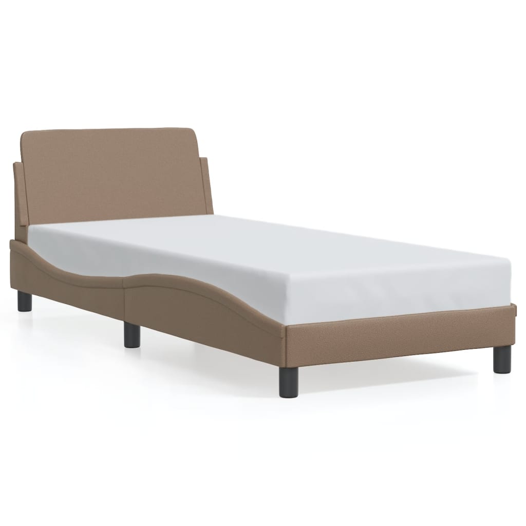 Bettgestell "Dover" Cappuccino-Braun 90x200 cm Kunstleder