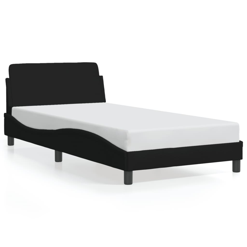 Bettgestell "Dover" Schwarz 100x200 cm Stoff