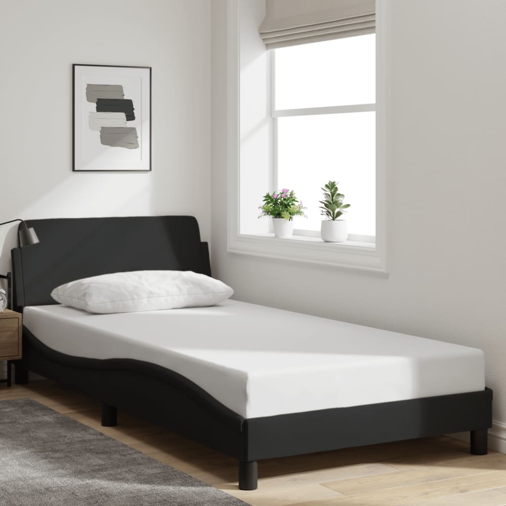 Bettgestell "Dover" Schwarz 100x200 cm Stoff