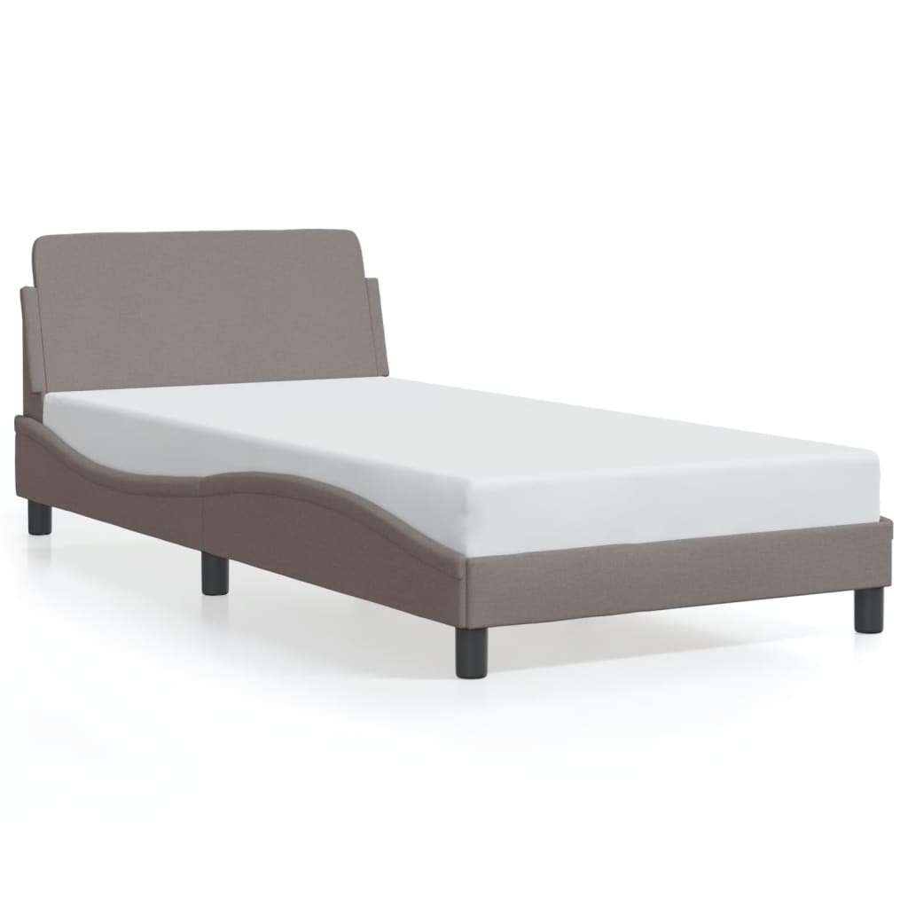 Bettgestell "Dover" Taupe 100x200 cm Stoff