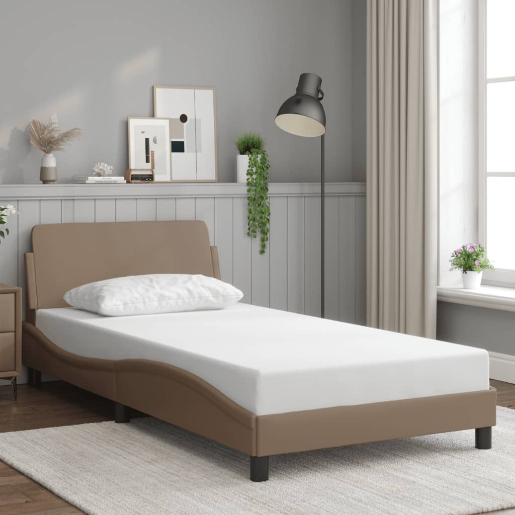Bettgestell "Dover" Cappuccino-Braun 100x200 cm Kunstleder