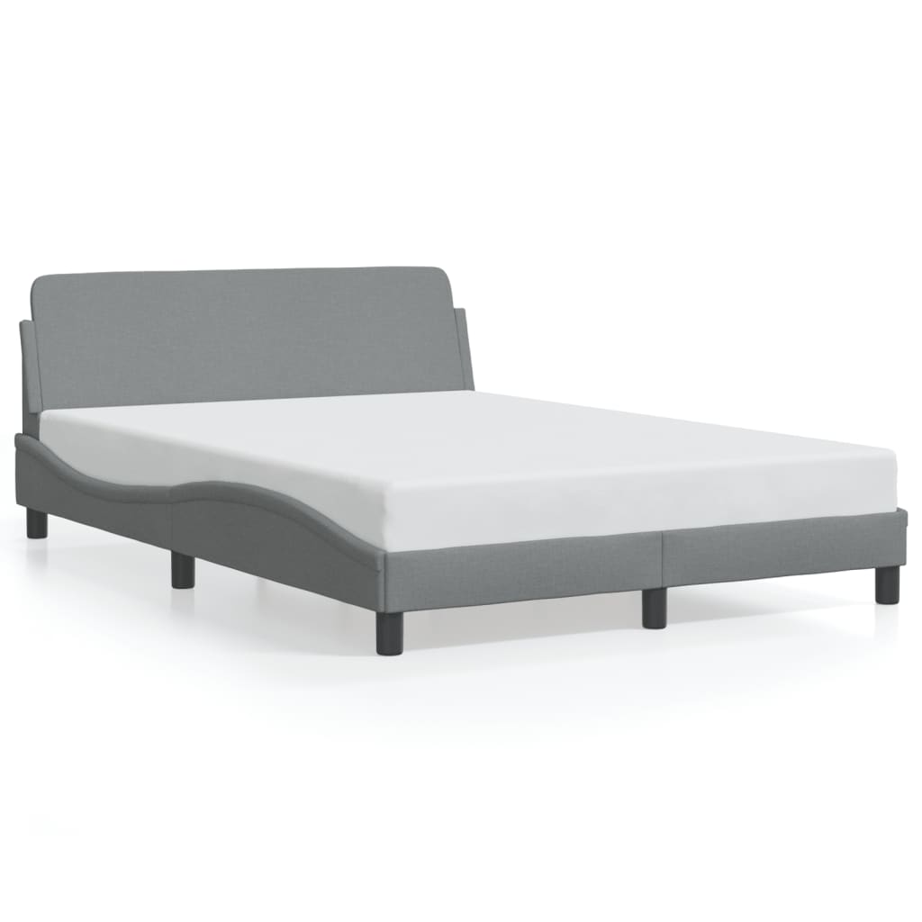 Bettgestell "Dover" Hellgrau 120x200 cm Stoff