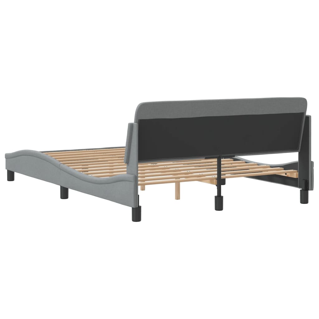 Bettgestell "Dover" Hellgrau 120x200 cm Stoff