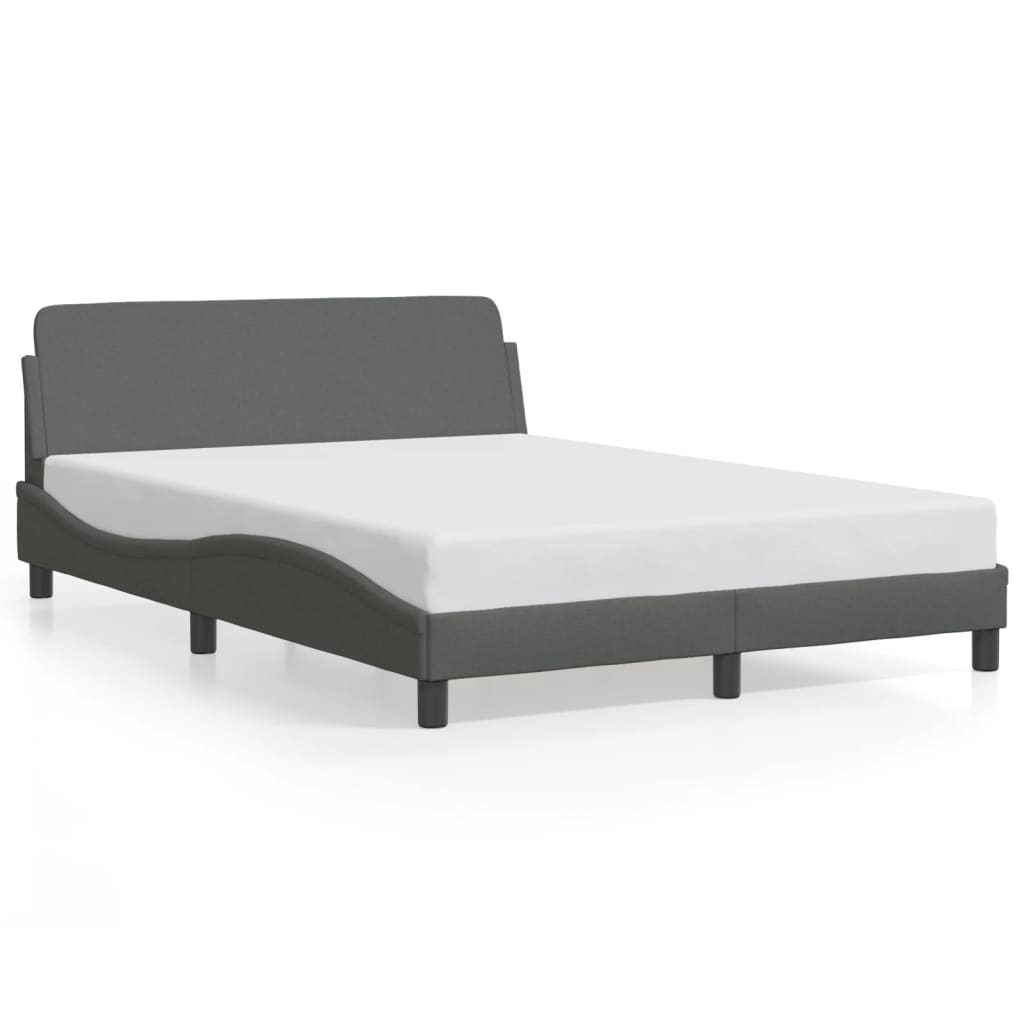 Bettgestell "Dover" Dunkelgrau 120x200 cm Stoff