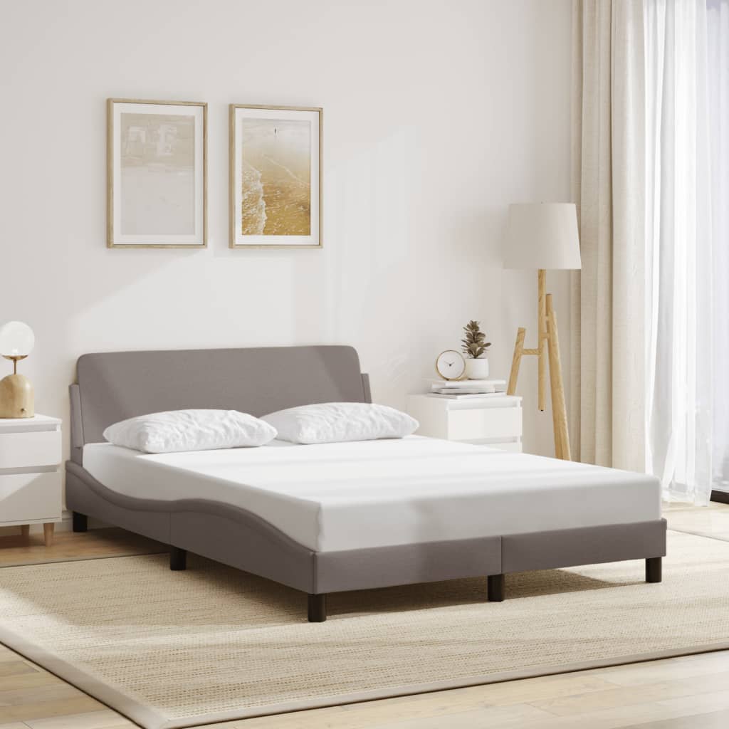 Bettgestell "Dover" Taupe 120x200 cm Stoff