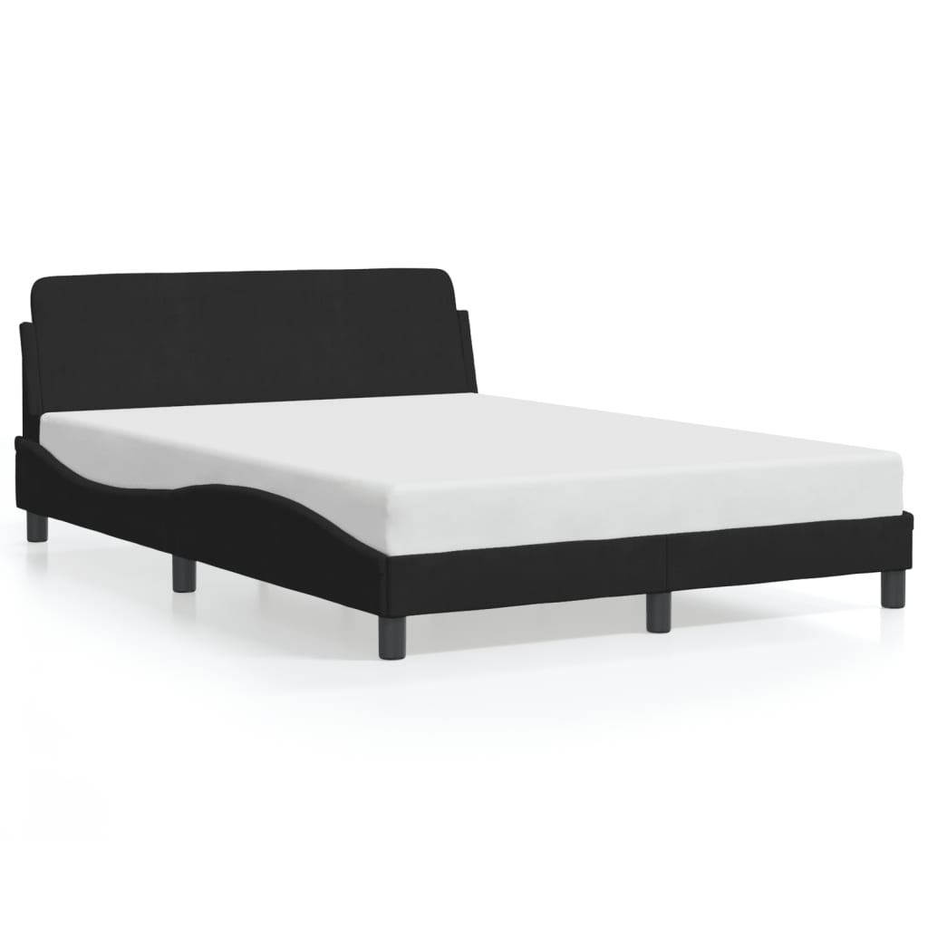 Bettgestell "Dover" Schwarz 120x200 cm Samt