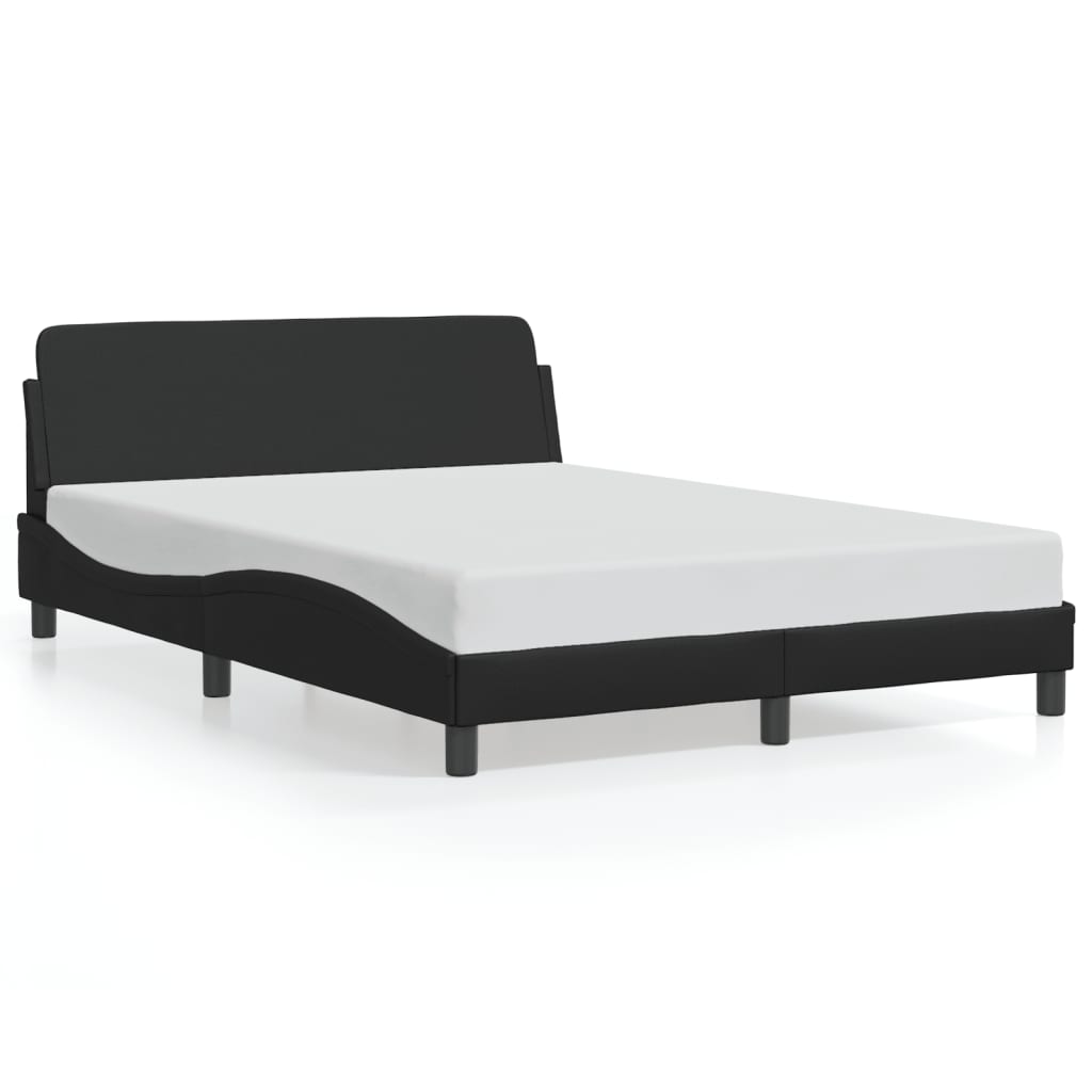 Bettgestell "Dover" Schwarz 120x200 cm Kunstleder
