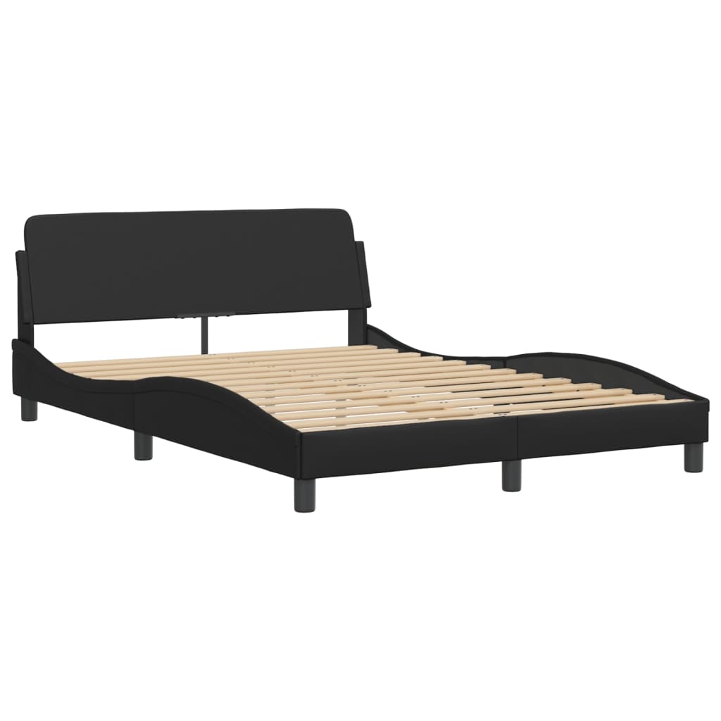 Bettgestell "Dover" Schwarz 120x200 cm Kunstleder