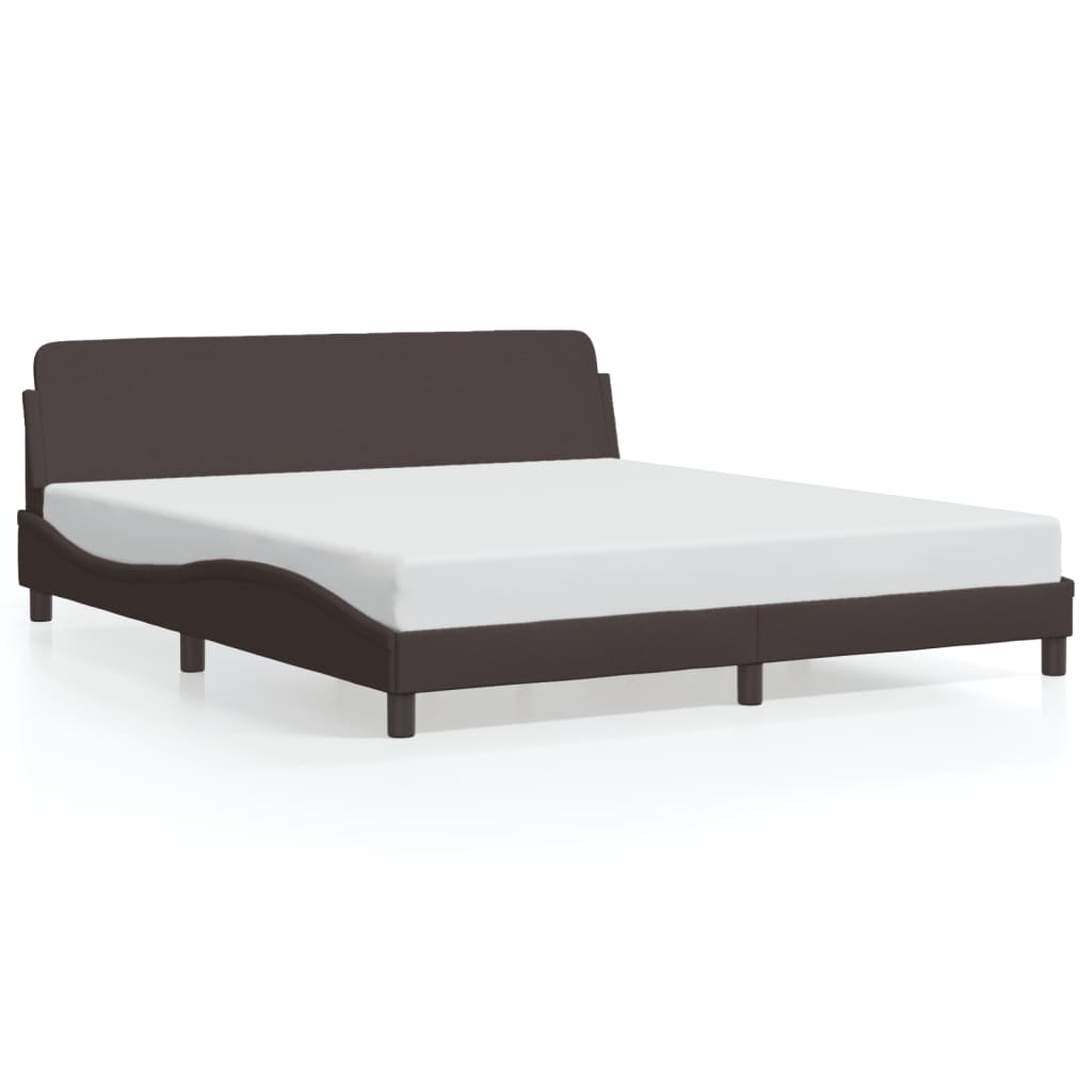 Bettgestell "Dover" Dunkelbraun 160x200 cm Stoff