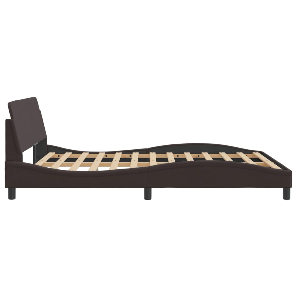 Bettgestell "Dover" Dunkelbraun 160x200 cm Stoff