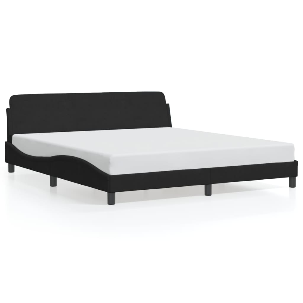 Bettgestell "Dover" Schwarz 180x200 cm Samt