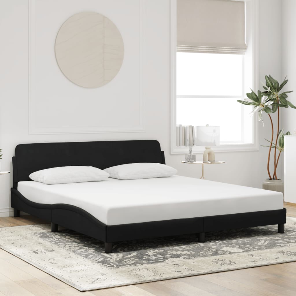 Bettgestell "Dover" Schwarz 180x200 cm Samt