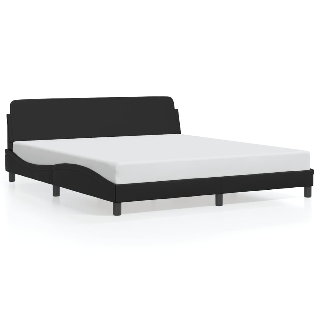 Bettgestell "Dover" Schwarz 180x200 cm Kunstleder