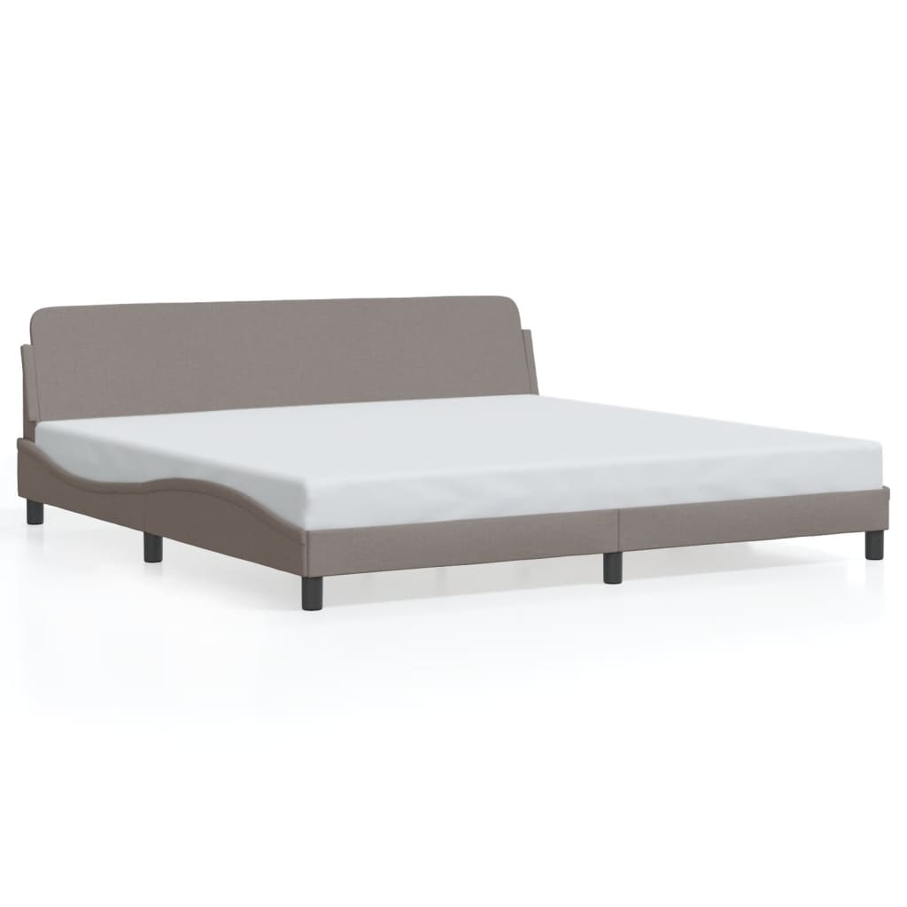 Bettgestell "Dover" Taupe 200x200 cm Stoff