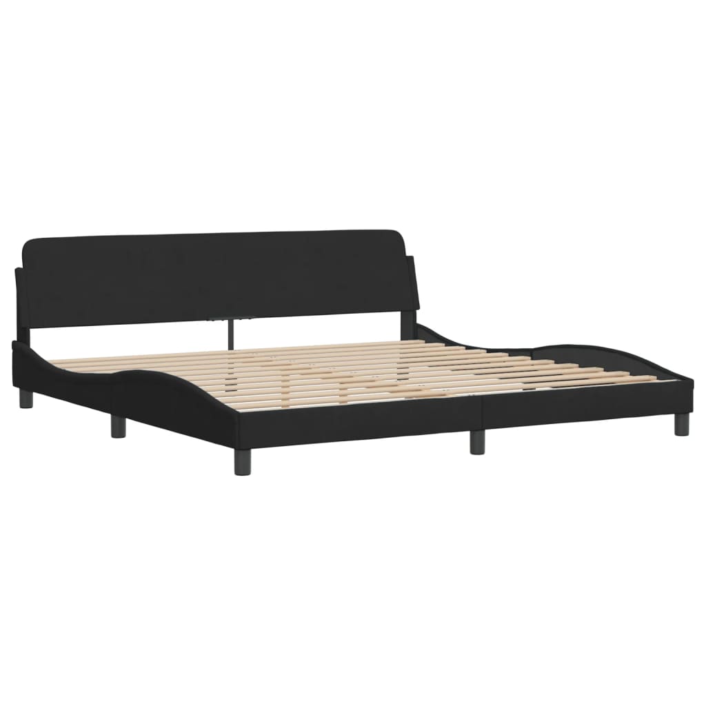 Bettgestell "Dover" Schwarz 200x200 cm Samt