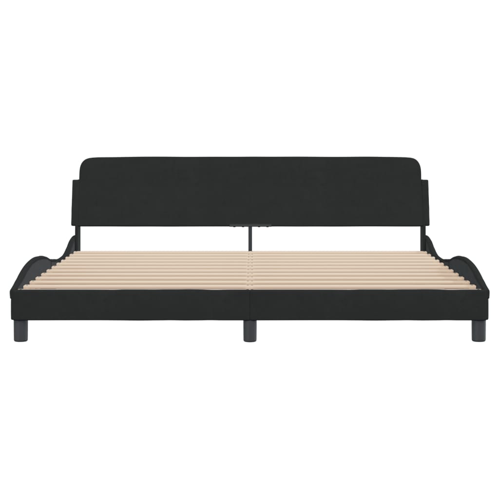 Bettgestell "Dover" Schwarz 200x200 cm Samt