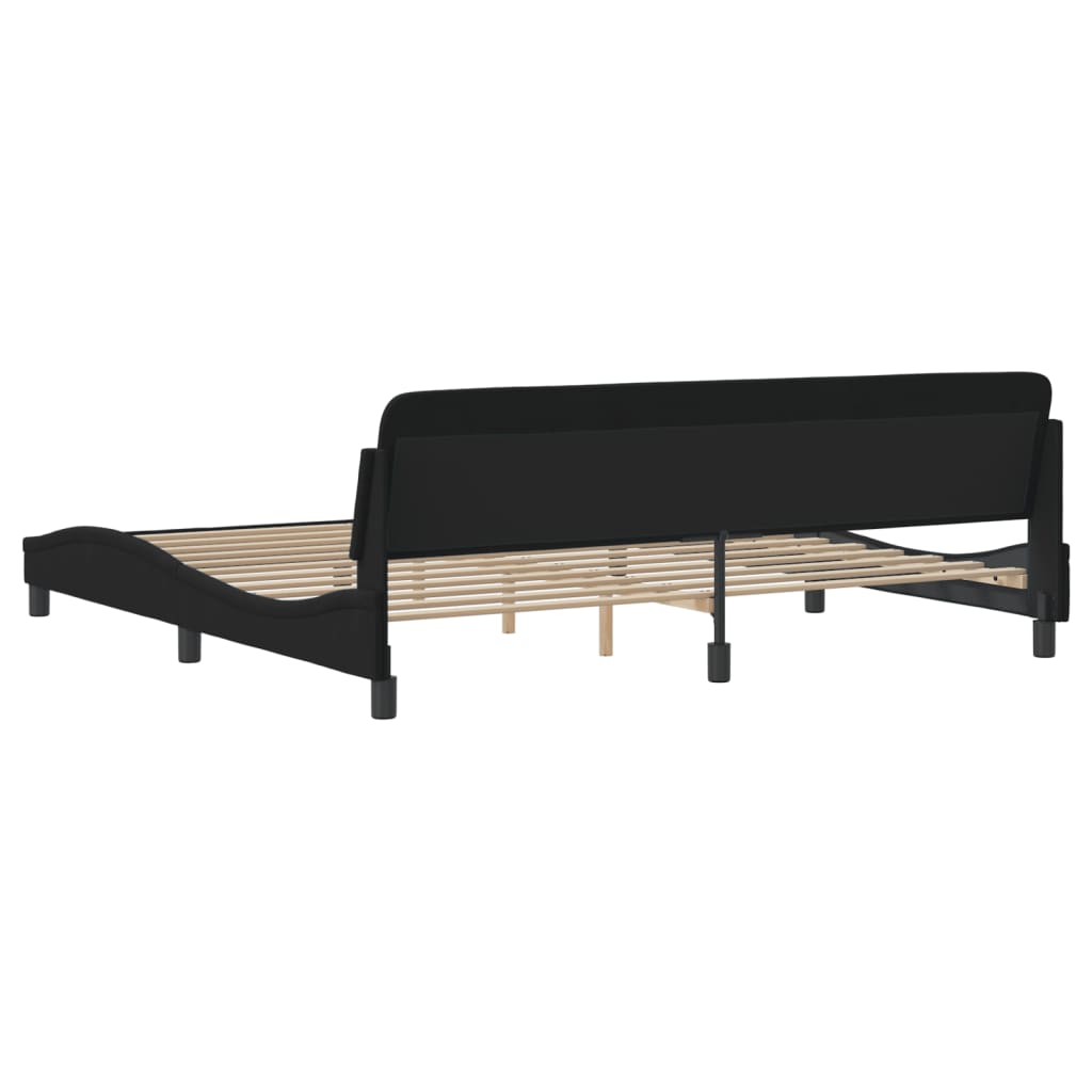 Bettgestell "Dover" Schwarz 200x200 cm Samt
