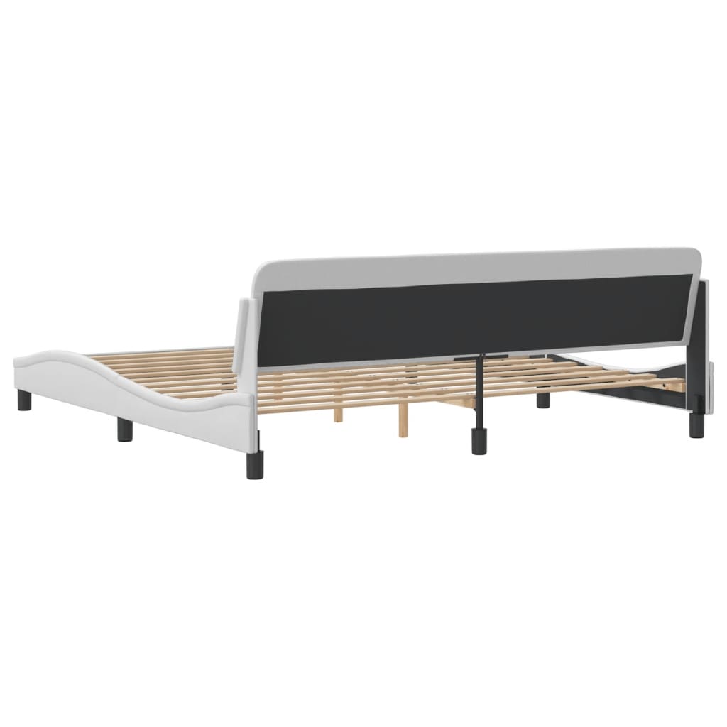 Bettgestell "Dover" Weiß 200x200 cm Kunstleder