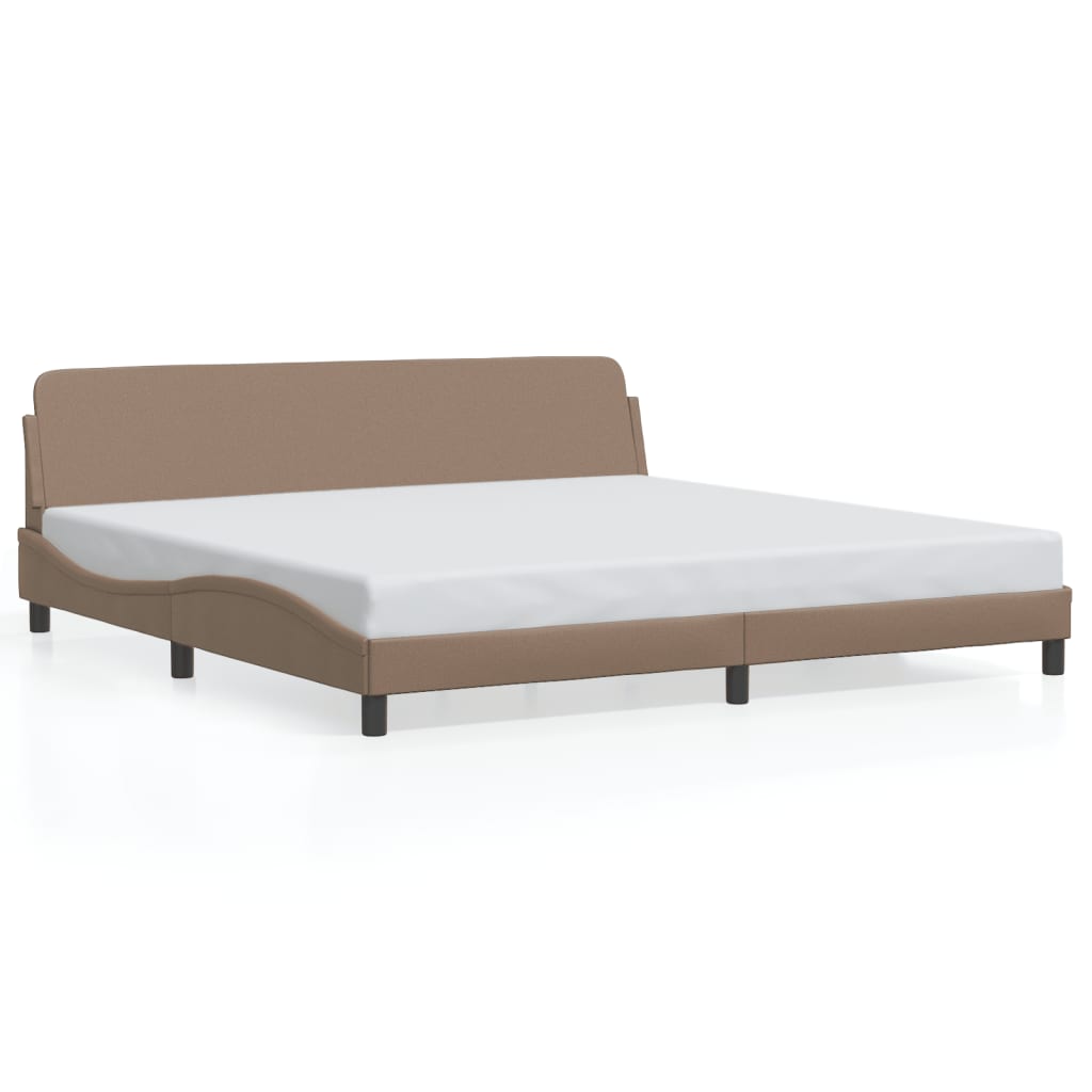 Bettgestell "Dover" Cappuccino-Braun 200x200 cm Kunstleder
