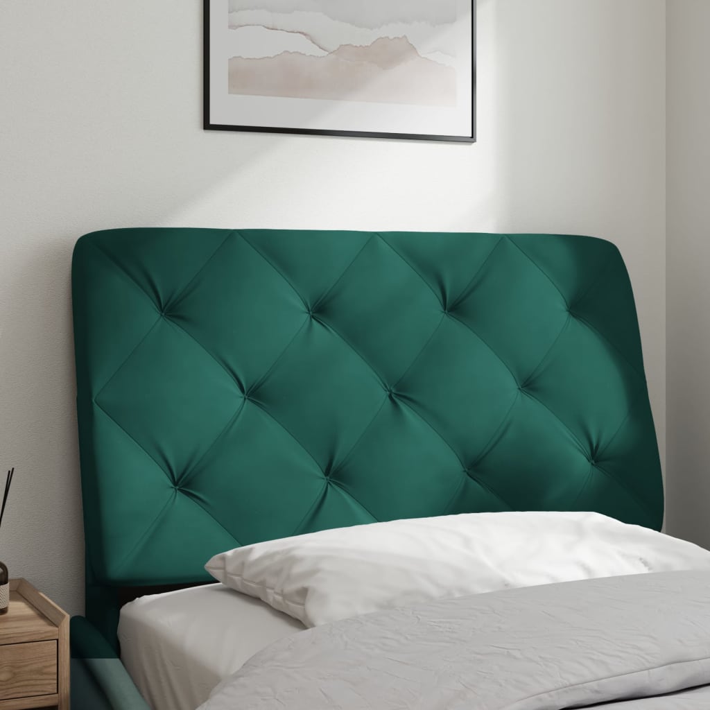 Kopfteil-Kissen Dunkelgrün 80 cm Samt