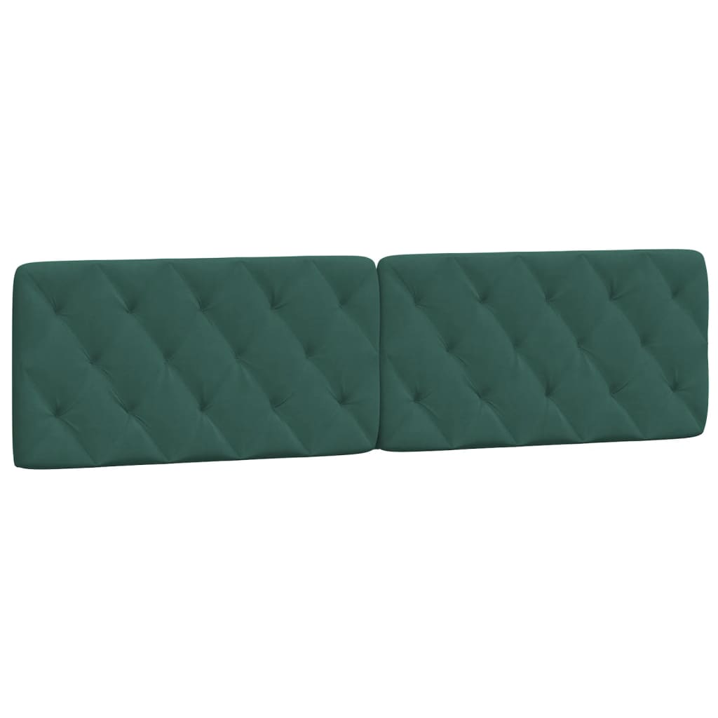 Kopfteil-Kissen Dunkelgrün 200 cm Samt