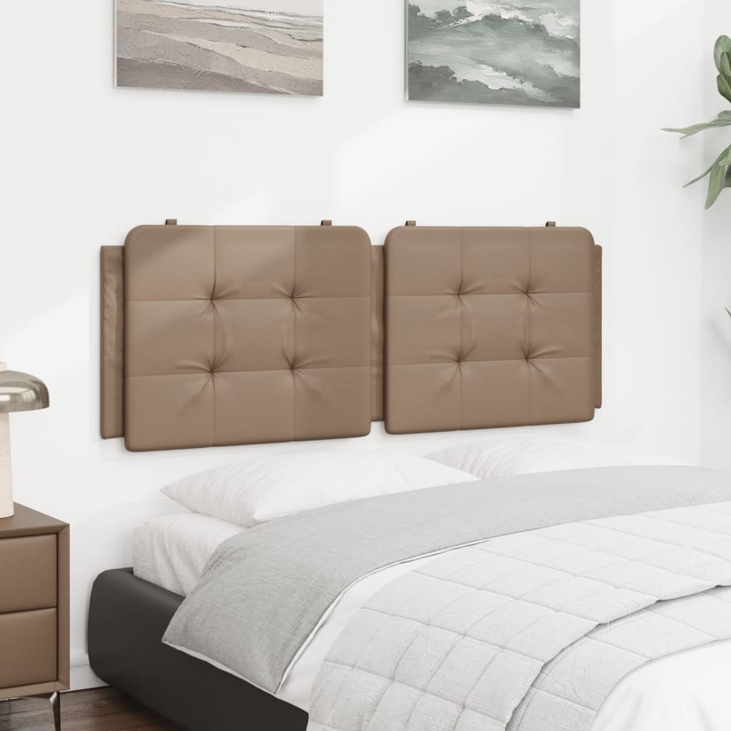 Kopfteil-Kissen "Zadar" Cappuccino-Braun 120 cm Kunstleder