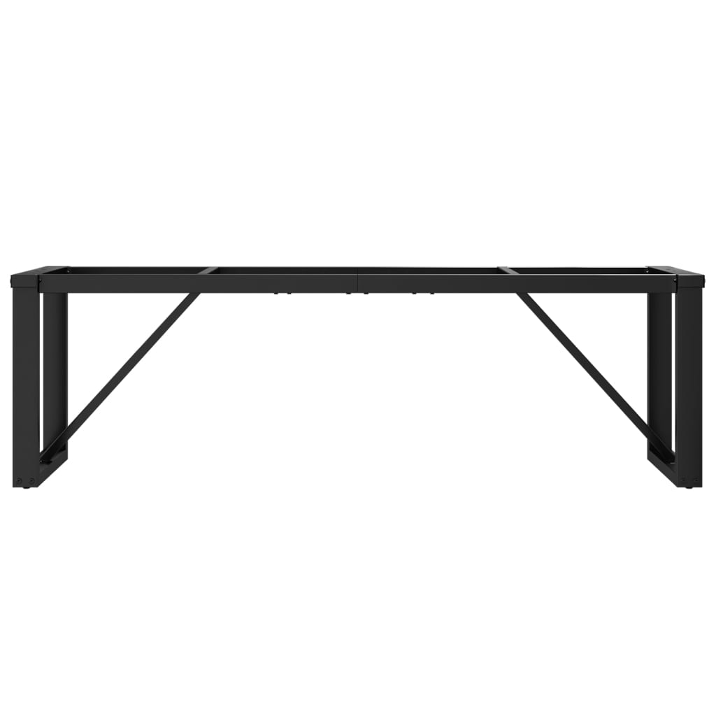 Couchtisch-Gestell in O-Form 140x30x43 cm Stahl