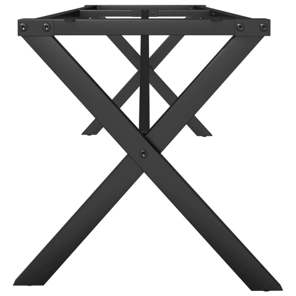 Couchtisch-Gestell in X-Form 140x30x43 cm Stahl