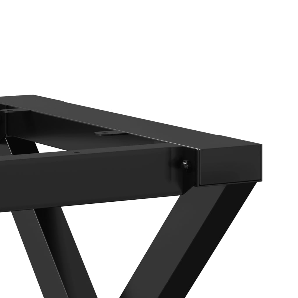 Couchtisch-Gestell in X-Form 140x30x43 cm Stahl