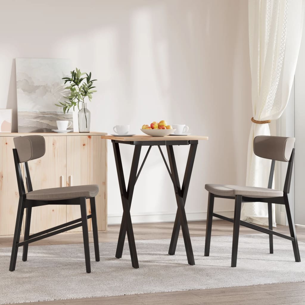 Esstisch-Gestell in X-Form 40x40x73 cm Stahl