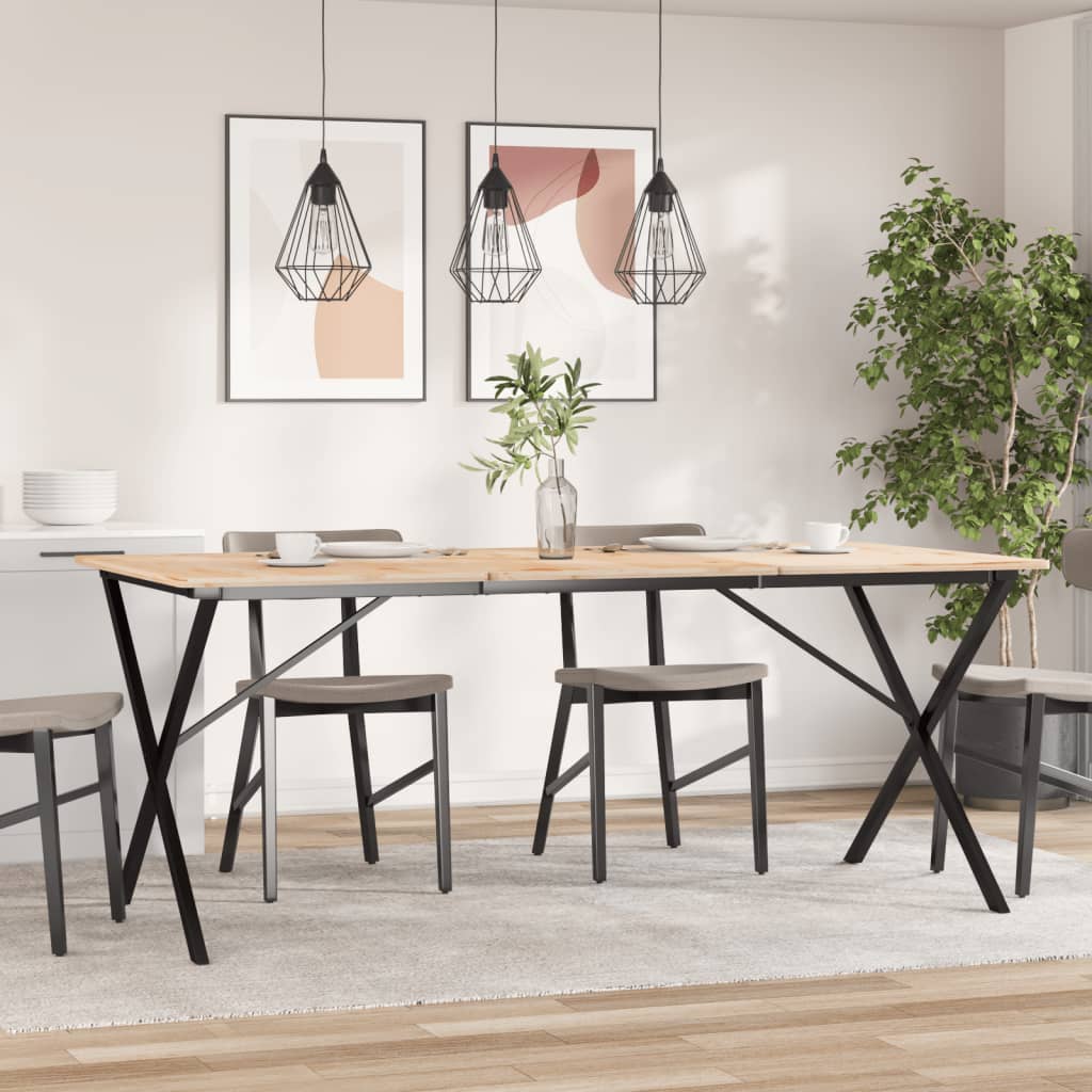 Esstisch-Gestell in X-Form 180x80x73 cm Stahl