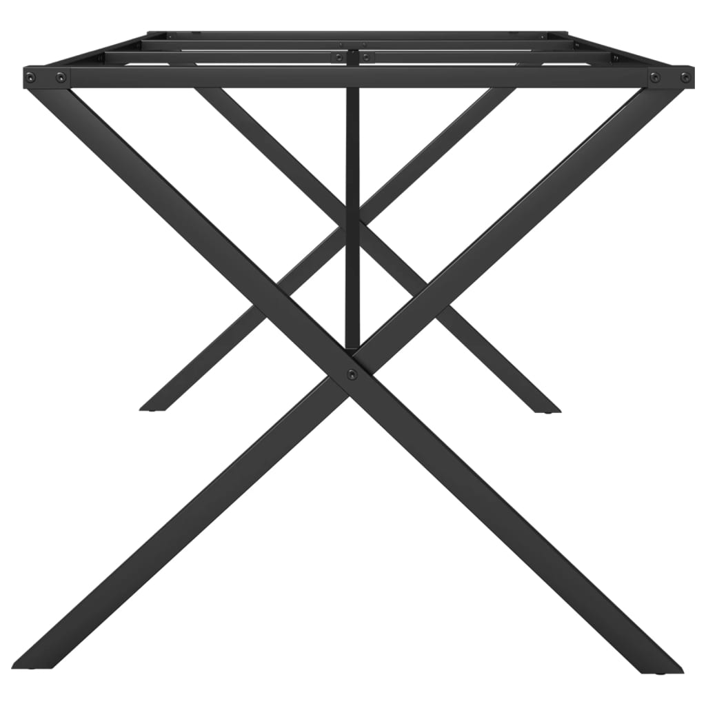 Esstisch-Gestell in X-Form 180x80x73 cm Stahl