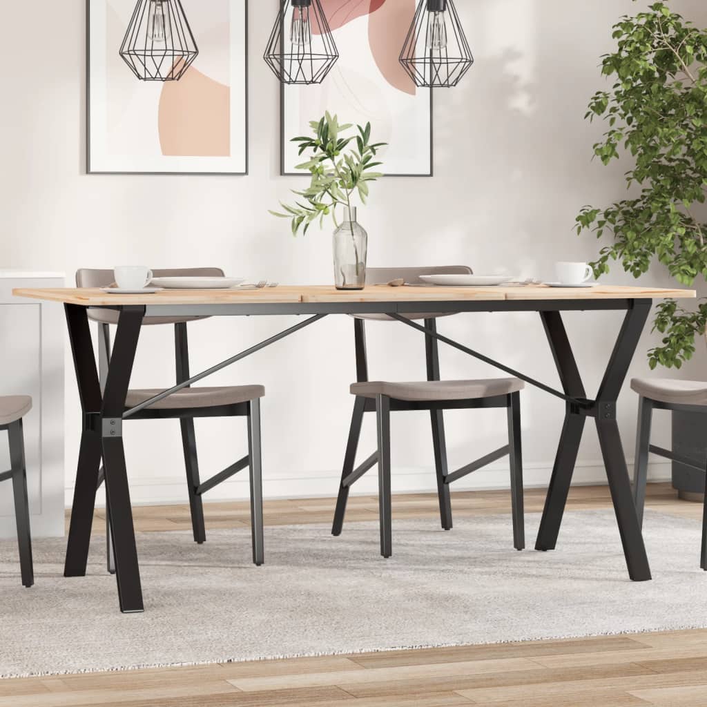 Esstisch-Gestell in Y-Form 140x60x73 cm Stahl