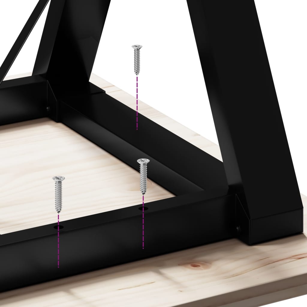 Esstisch-Gestell in Y-Form 140x60x73 cm Stahl