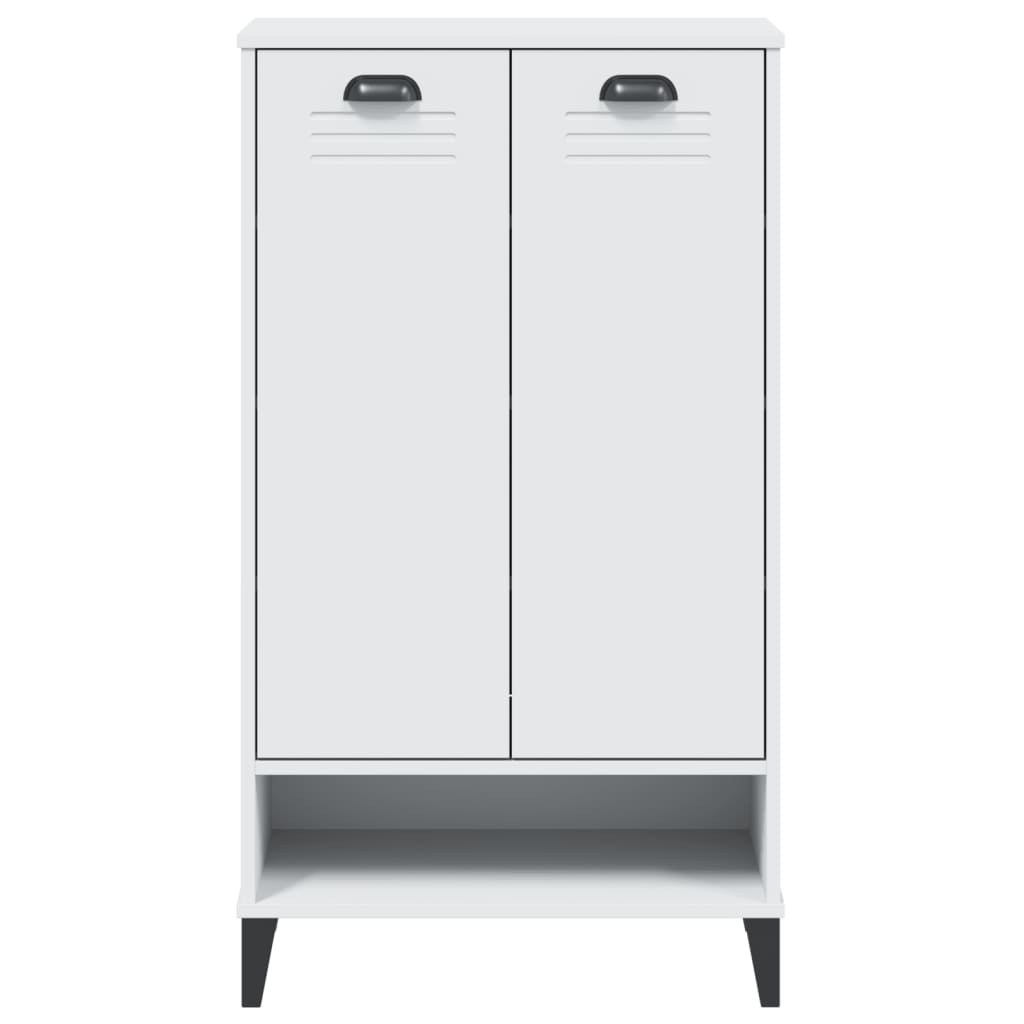 Shoe Cabinet VIKEN White Wood Material