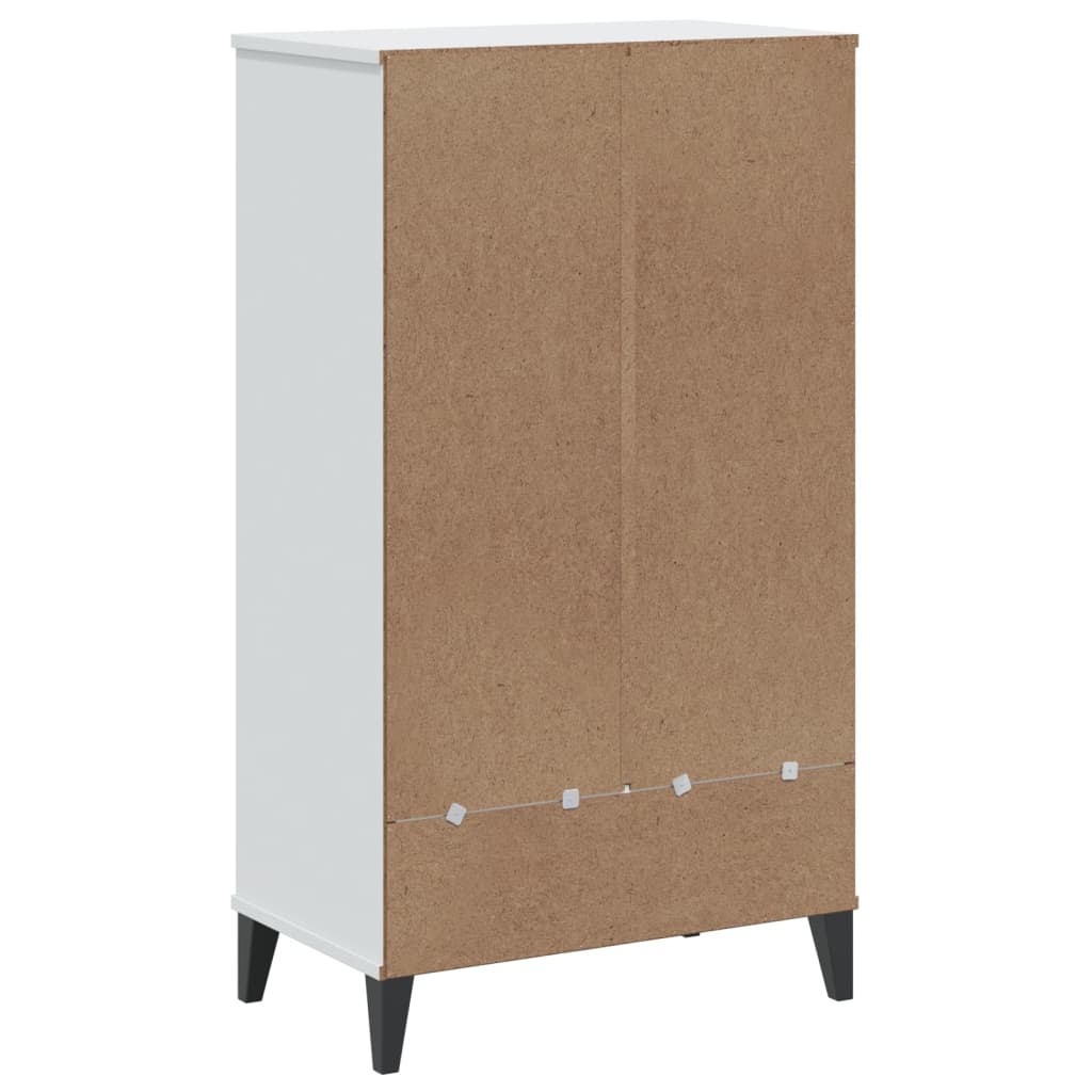 Shoe Cabinet VIKEN White Wood Material
