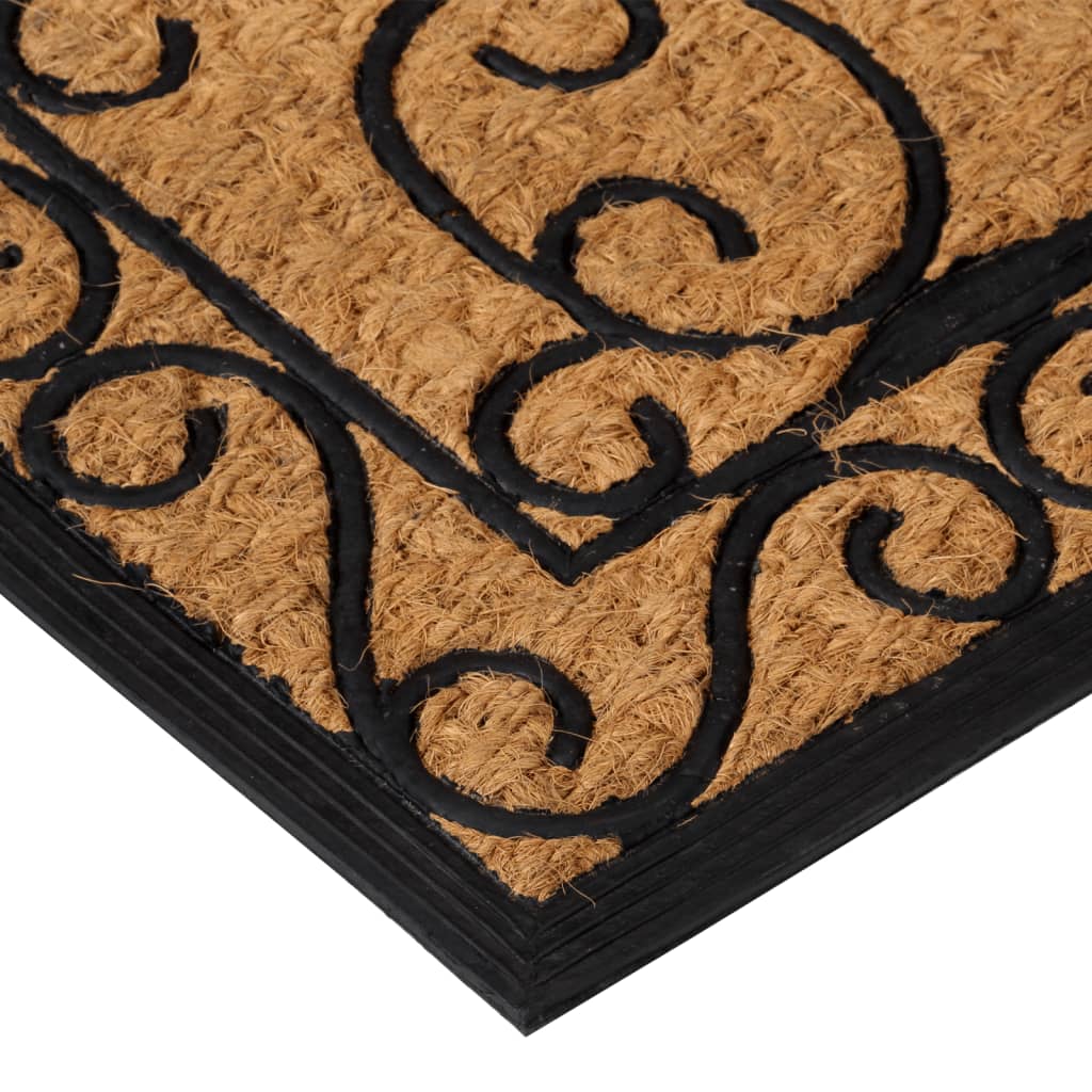 Doormat rectangular 45x75 cm rubber and coconut fiber