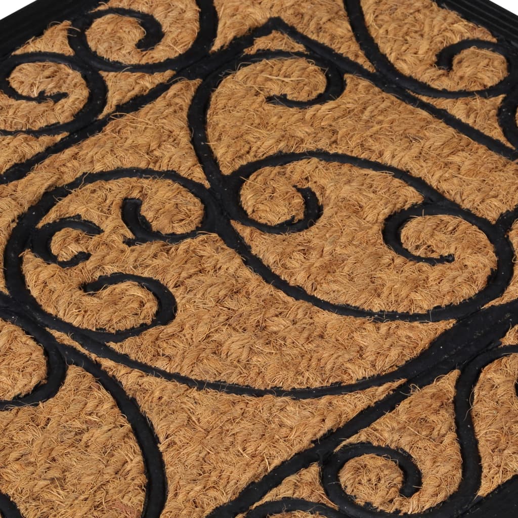 Doormat rectangular 45x75 cm rubber and coconut fiber